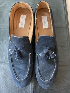 Barney\'s NY Black Suede Loafer Dark Navy Size 13M Barneys New York Suede Loafers for Men | Mercari main image 3